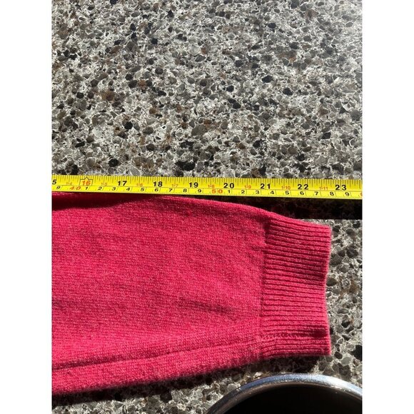 VINTAGE Lands End Women's Pink ‎ Cashmere Turtleneck Sweater M 10-12 P - Picture 10 of 11